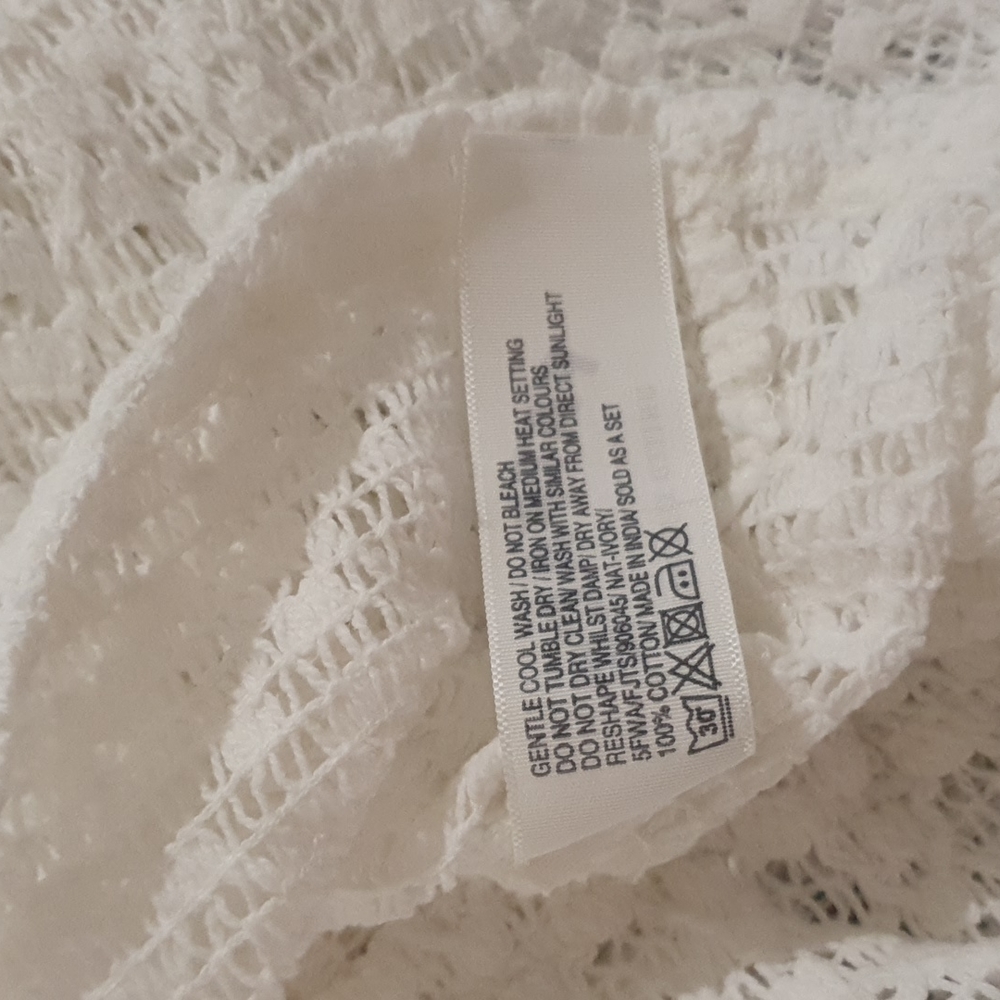 Fatface Size 12 White Top 100% Cotton - Picture 7 of 7
